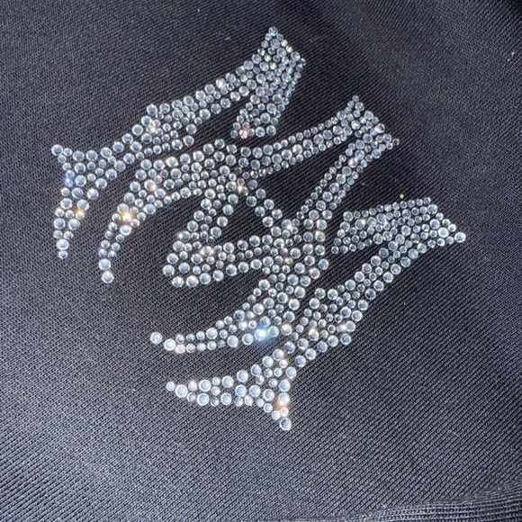 AMIRI Black Hoodie with Blue Embroidery - Picture 3 of 4